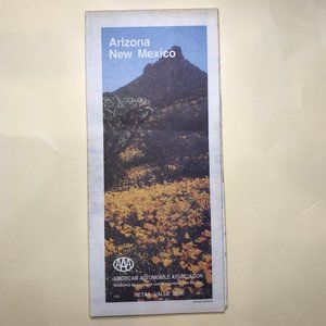Vintage 1984 AAA Arizona & New Mexico Road Map